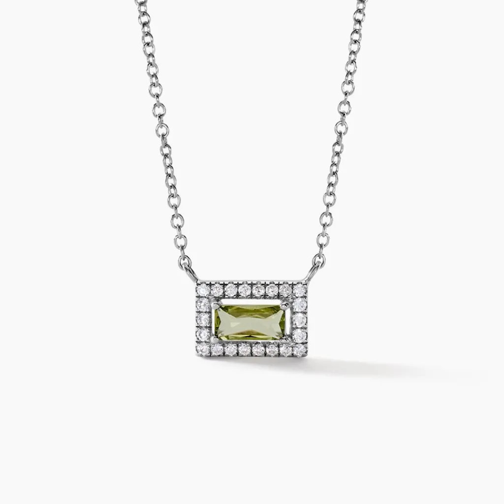 Histoire d'Or Collier Laurine Argent Blanc Oxyde De Zirconium argent blanc oxyde vert Discount