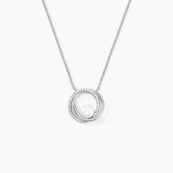 Histoire d'Or Collier Laury Argent Blanc Perle De Culture Et Oxyde De Zirconium Clearance