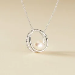 Histoire d'Or Collier Laury Argent Blanc Perle De Culture Et Oxyde De Zirconium Clearance