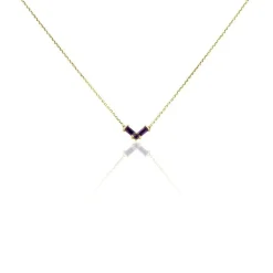 Histoire d'Or Collier Lavender Or Jaune Améthyste or jaune améthyste violet Outlet