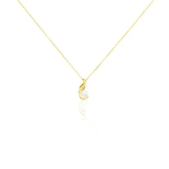 Histoire d'Or Collier Leta Or Jaune Perle De Culture Et Oxyde De Zirconium Outlet