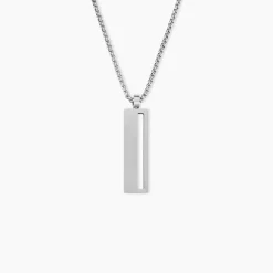 Histoire d'Or Collier Line Acier Blanc Discount