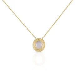 Histoire d'Or Collier Linna Plaqué Or Jaune Pierre De Lune Discount
