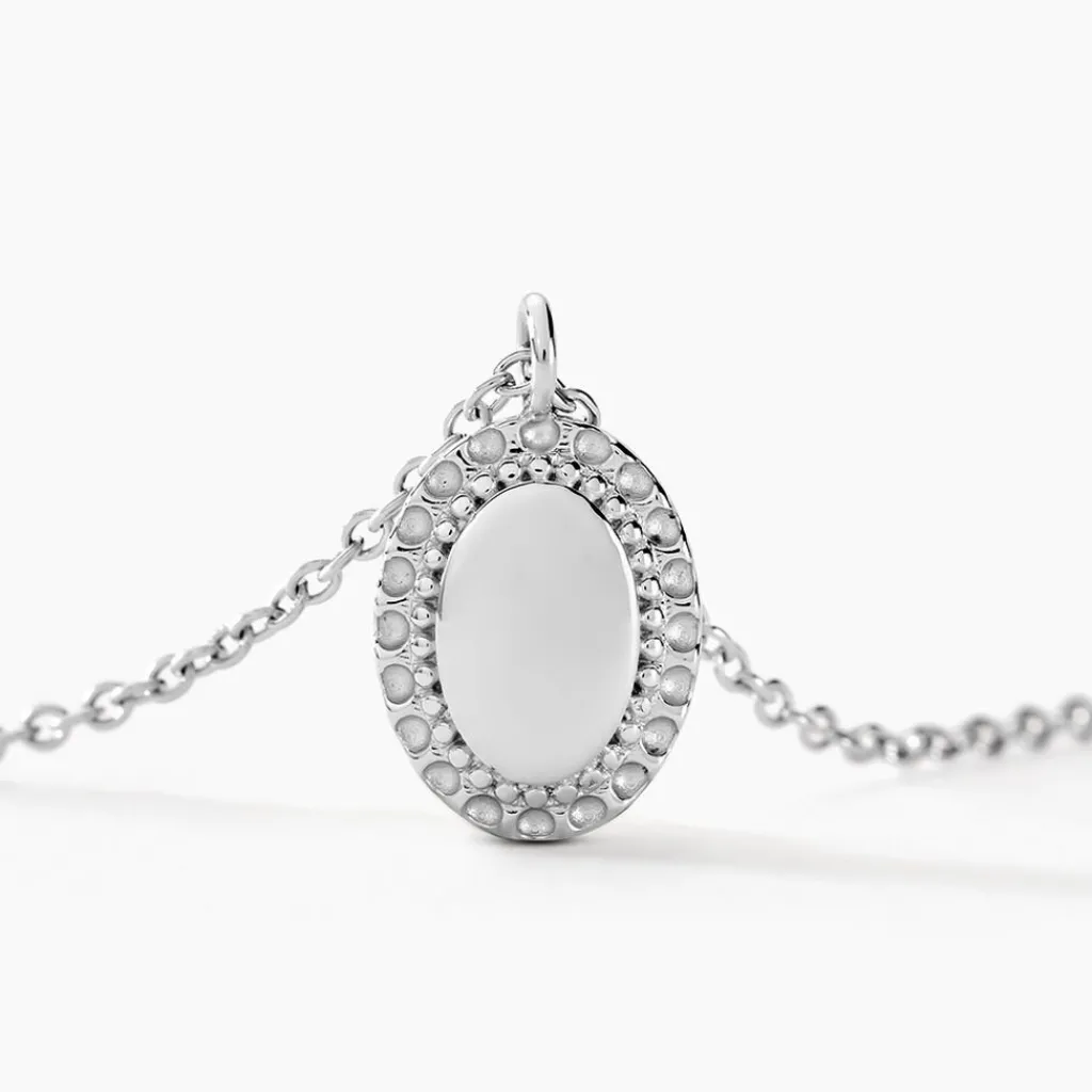 Histoire d'Or Collier Loa Argent Blanc New