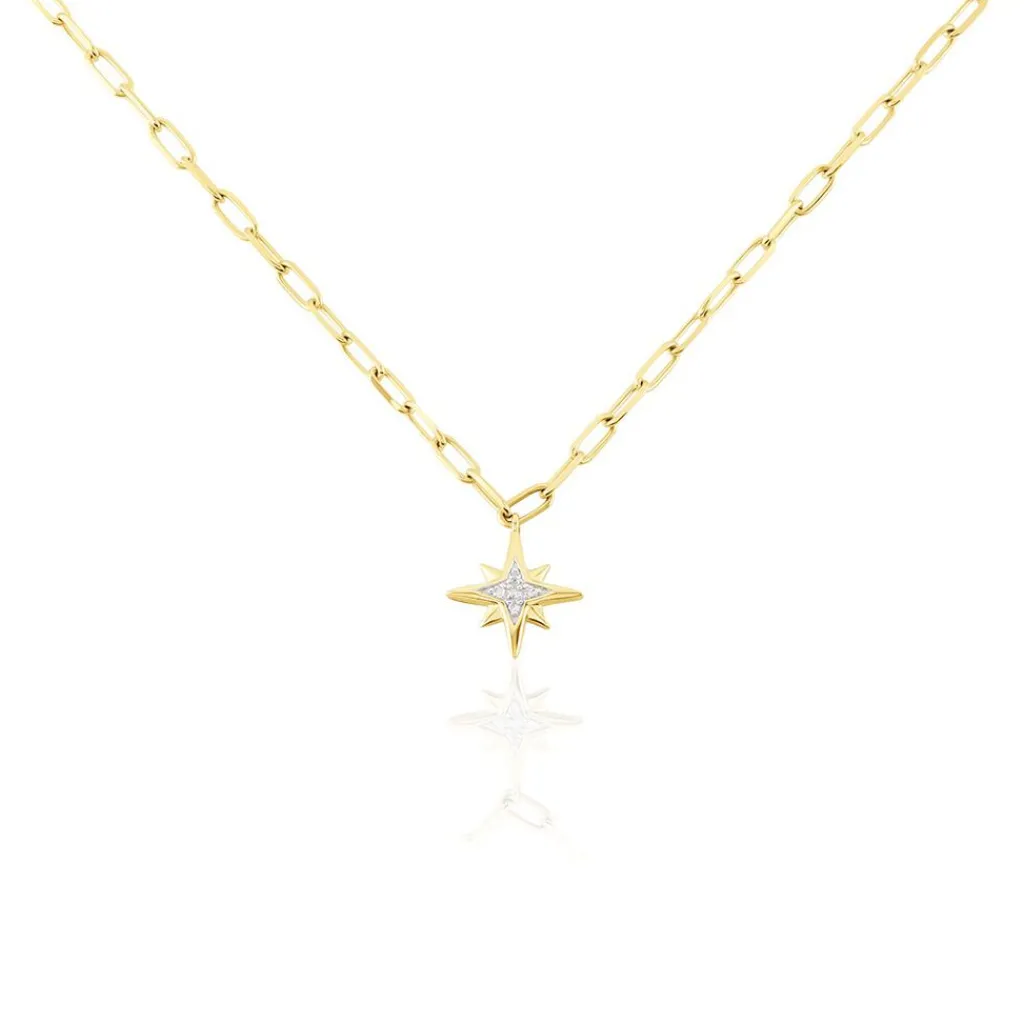 Histoire d'Or Collier Loved One Or Jaune Diamant Hot
