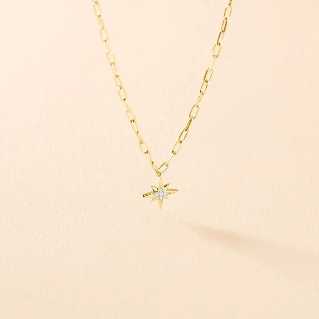 Histoire d'Or Collier Loved One Or Jaune Diamant Hot