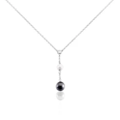 Histoire d'Or Collier Lucia Cera Argent Blanc Perle De Culture Et Céramique Clearance