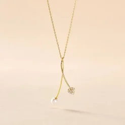 Histoire d'Or Collier Lucija Or Jaune Perle De Culture Et Oxyde De Zirconium Hot