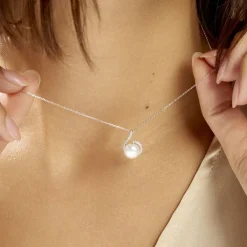 Histoire d'Or Collier Lucinda Or Blanc Perle De Culture Et Oxyde De Zirconium Best