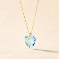 Histoire d'Or Collier Ludmille Or Jaune Topaze or jaune topaze bleue Best