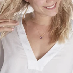 Histoire d'Or Collier Ludmille Or Jaune Amethyste or jaune amethyste violette Clearance