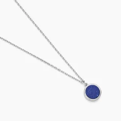 Histoire d'Or Collier Lunatique Argent Blanc Lapis Lazuli Nacre argent blanc lapis lazuli bleu