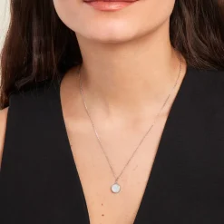 Histoire d'Or Collier Lunatique Argent Blanc Lapis Lazuli Nacre argent blanc lapis lazuli bleu