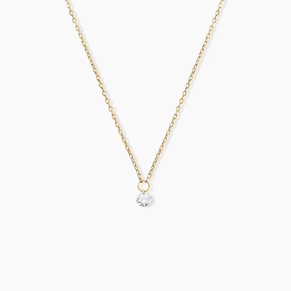 Histoire d'Or Collier Mable Or Jaune Diamant Synthétique
