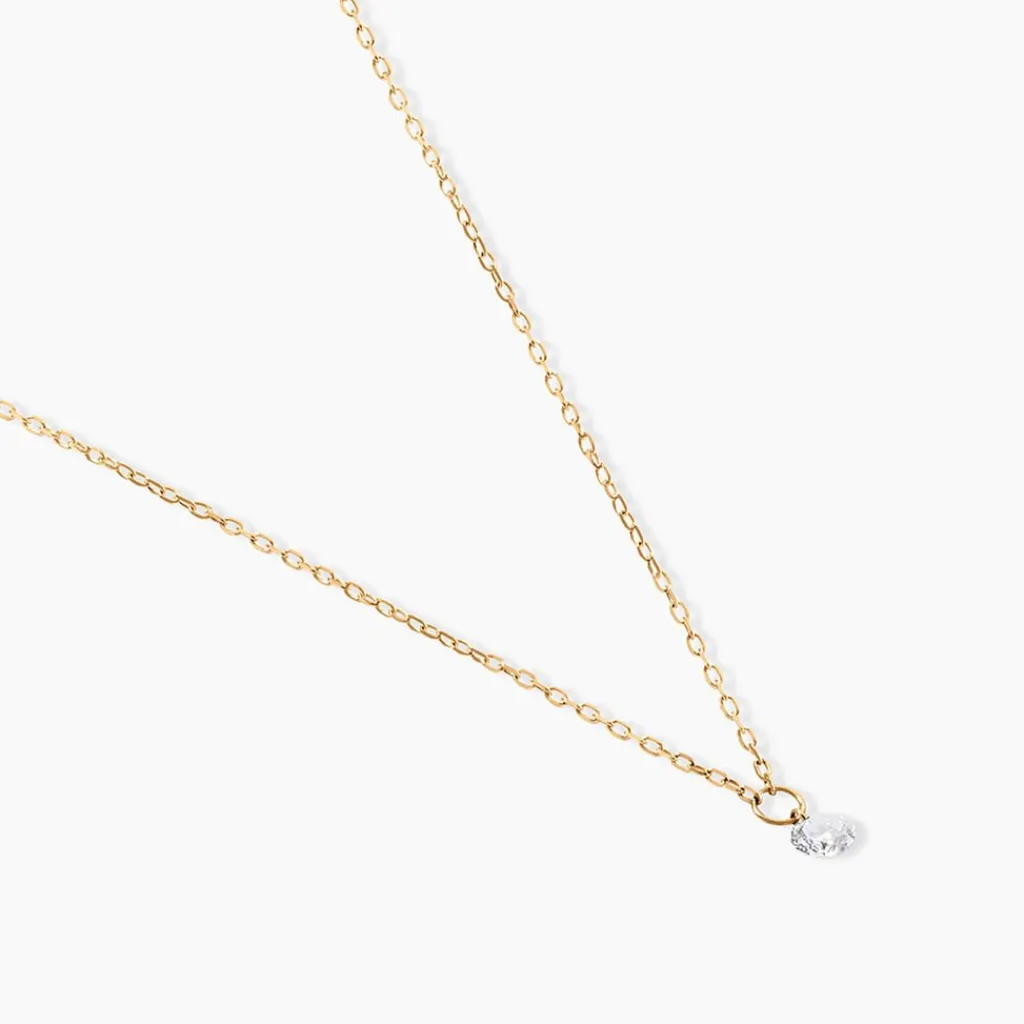 Histoire d'Or Collier Mable Or Jaune Diamant Synthétique