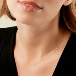 Histoire d'Or Collier Mable Or Jaune Diamant Synthétique