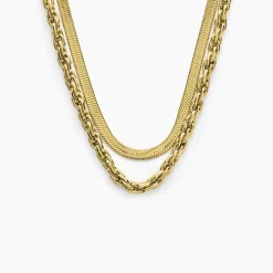 Histoire d'Or Collier Maddalena Acier Jaune Outlet