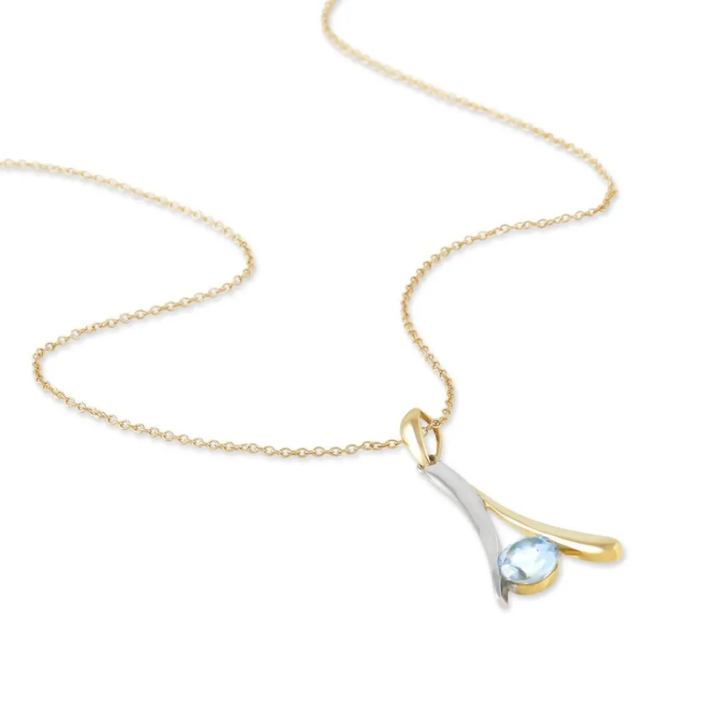 Histoire d'Or Collier Madli Or Bicolore Topaze Hot