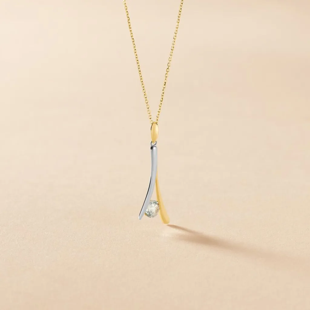 Histoire d'Or Collier Madli Or Bicolore Topaze Hot