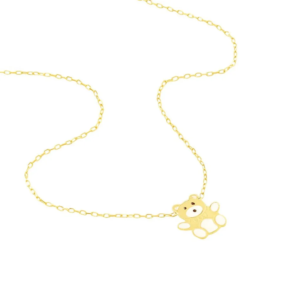 Histoire d'Or Collier Mae Ourson Or Jaune Outlet