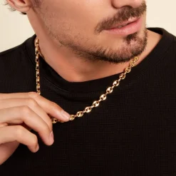 Histoire d'Or Collier Maille Cadia acier doré Sale