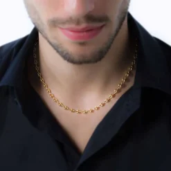 Histoire d'Or Collier Maille Dami Maille Grain De Cafe or jaune Outlet