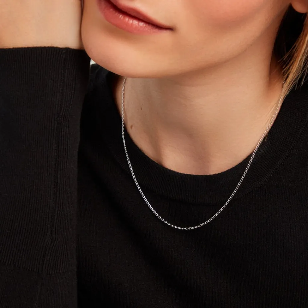 Histoire d'Or Collier Maille Nuncio Argent Blanc Hot