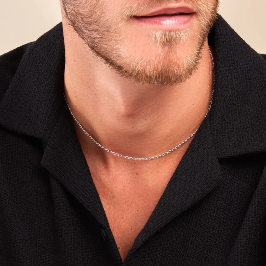 Histoire d'Or Collier Maille Nuncio Argent Blanc Hot