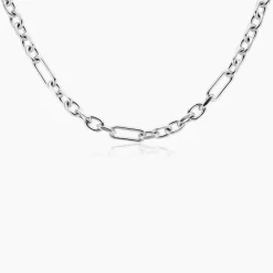 Histoire d'Or Collier Maille Palerme Acier Blanc Best