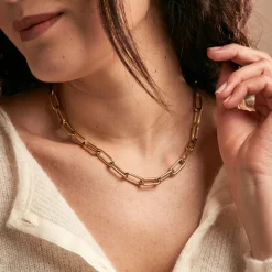 Histoire d'Or Collier Maille Urban Line Acier Doré