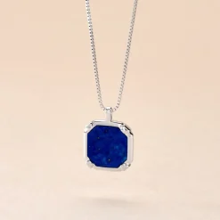 Histoire d'Or Collier Mani Argent Blanc Lapis Lazuli argent blanc lapis lazuli bleu Best
