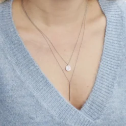 Histoire d'Or Collier Manna Argent Blanc Oxyde De Zirconium Best