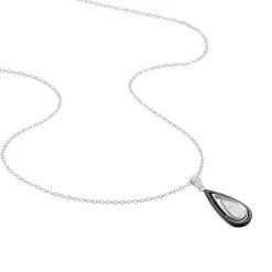 Histoire d'Or Collier Marina Cera Argent Blanc Céramique Et Oxyde De Zirconium Sale