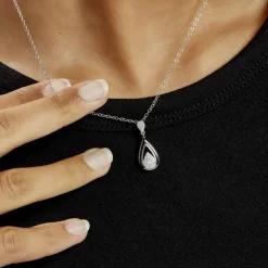 Histoire d'Or Collier Marina Cera Argent Blanc Céramique Et Oxyde De Zirconium Sale