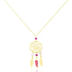 Histoire d'Or Collier Marion Attrape Reve Plumes Or Jaune Outlet