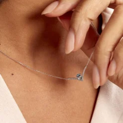 Histoire d'Or Collier Marlene Or Blanc Topaze Et Oxyde De Zirconium Clearance