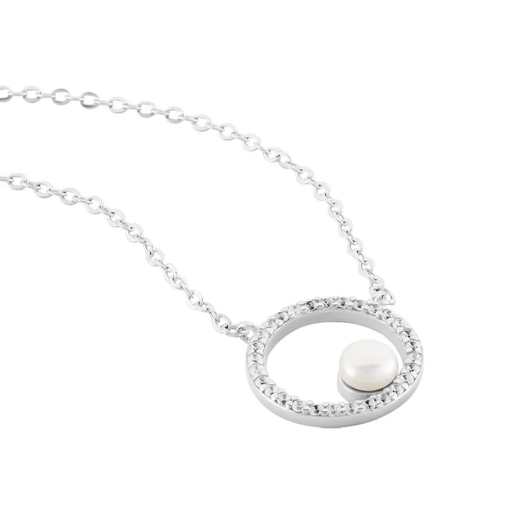 Histoire d'Or Collier Marthe Argent Blanc Perle De Culture Et Oxyde De Zirconium Sale