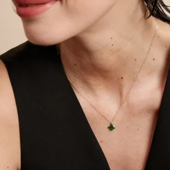 Histoire d'Or Collier Marvella Or Jaune Malachite or jaune malachite vert Discount