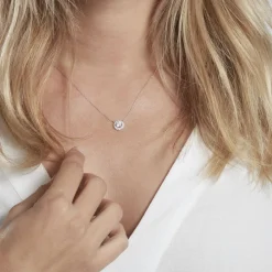 Histoire d'Or Collier Mentoura Or Blanc Diamant Synthétique Sale