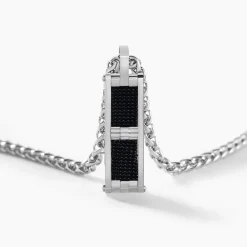 JOURDAN Collier Messy Acier Blanc