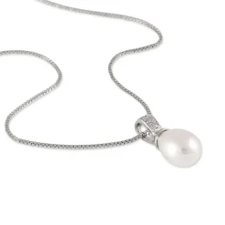 Histoire d'Or Collier Miley Argent Blanc Perle De Culture Clearance