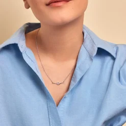 Histoire d'Or Collier Miline Argent Blanc Oxyde De Zirconium Best