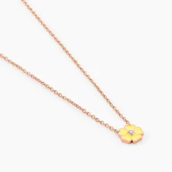 Histoire d'Or Collier Mimosa Argent Rose Oxyde De Zirconium Clearance