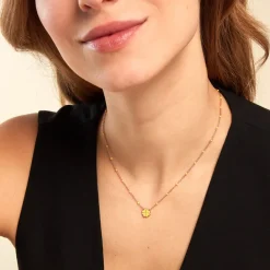 Histoire d'Or Collier Mimosa Argent Rose Best