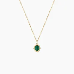 Histoire d'Or Collier Mirage Or Jaune Malachite or jaune malachite vert Best