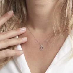 Histoire d'Or Collier Momaza Or Blanc Diamant Sale