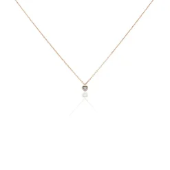 Histoire d'Or Collier Mon 1er Diamant or rose diamant New
