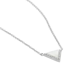 Histoire d'Or Collier Mori Argent Blanc Oxyde De Zirconium Et Nacre Discount