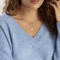 Histoire d'Or Collier Mori Argent Blanc Oxyde De Zirconium Et Nacre Discount