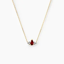 Histoire d'Or Collier Moss Diamant or jaune rubis Discount